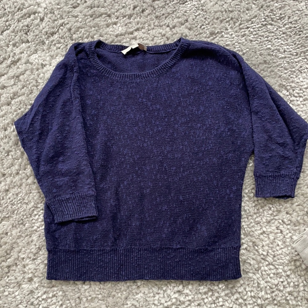 [LOFT] Sheer Quarter Sleeve Sweater